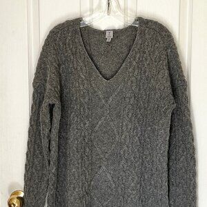 Tristan Long Grey Sweater - Medium